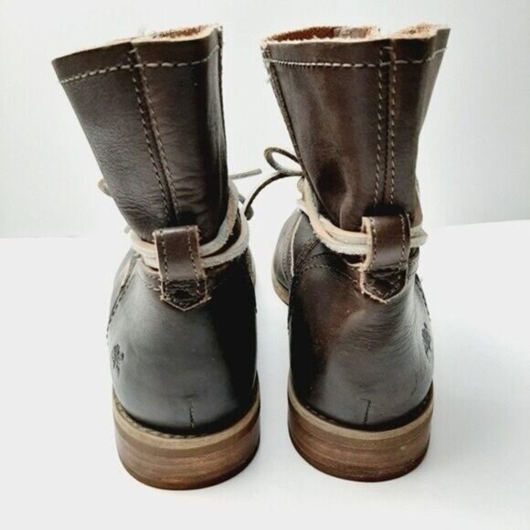 TIMBERLAND / Earthkeepers Savin Hill Brown Leather Lace Up Ankle Boots Sz 8 - Picture 9 of 14